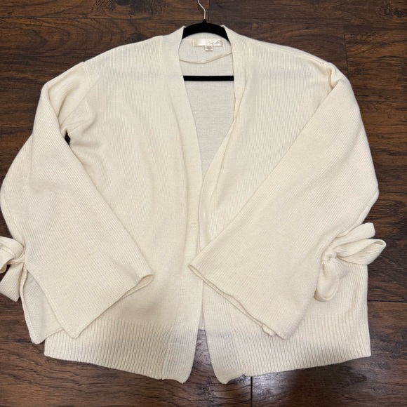 JOA Los Angeles Wool Blend Tie Sleeve Cardigan - Picture 2 of 6